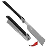 FAMEX 5527 Profi Japansäge Dozuki 240mm aus Karbonstahl, 22 TPI, Made in Japan - Handsäge klappbar für Heimwerker und Gewerbe, Feinsäge für Holz, Zugsäge