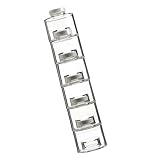 LEADSDGE Platzsparende, transparente Gewürzgläser, stapelbar, versiegelter Deckel, transparent, für Küche, Gewürze, Aufbewahrungsbehälter, platzsparend, effizienter Glas-Organizer