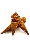 PJaspert Eiswaffeln | Eishörnchen - Miniwaffeln - 'Mini-Spitztüte' 77xØ31mm ohne Rand (378 Stück)