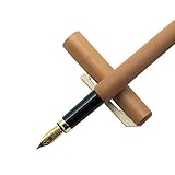 4betterdays.com NATURlich leben! Füller/Füllfederhalter inkl. GRATIS Tintenkonverter aus geöltem Birnenholz - Federstärke M - nachhaltige Handarbeit aus Deutschland