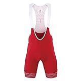 Radlerhose für Herren, Radlerhose mit Seitentaschen, Blau, Grau, Rot, Gel-Pad, komprimierte Fahrrad-Trägerhose, rot, XXS