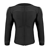 Oreilet Motorradjacke mit Panzerung, atmungsaktiv Schutzausrüstung fürs Motorradfahren Powersports-Schutzjacke für Schulter, Brust, Rücken und Ellbogen, gepolstertes Motorrad-Schutzhemd