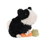 Apricot Lamb Meerschweinchen Zhima Plüschtiere für Kinder, weiche niedliche Kuscheltier für Baby Mädchen und Jungen, Flauschige Meerschweinchen Schwarz 12 cm