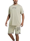 wiebdncj Herren Trainingsanzüge Workout Sets GYM Mesh Fußball Training Jersey Shorts für Basketball Laufen Jogging Outfits 61241-L