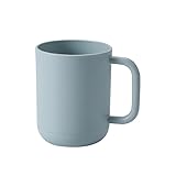 Namzi - 2 Stück blaue Mundspülbecher mit Henkel, einfaches Design, 8 x 8 x 10 cm