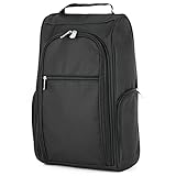 Upgrade Fußballschuhtasche Premium Golfschuhtasche mit 2 Reißverschlusstaschen, Rugby-Stiefeltasche für Wandern, Reisen, Aufbewahrung, Männer, Frauen, Kinder, Geschenk, Schwarz , Schuhtasche