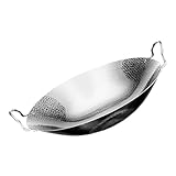 Alipis Wok Alkoholfester Verformungsbeständiger Kochtopf mit Doppeltem Hitzeschutzgriff Vielseitiger Camping und Haushalts Pfanne für Familienessen und Grillpartys