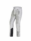 WICKED STOCK Netz-Motorradhose, Motorradhose mit Rüstung, Abenteuer-Motorradhose, Reitausrüstung, Motocross-Hose, Grau