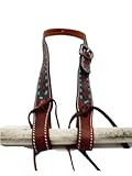 Westner Horse Tack von Ranch Hand mit Gürtelstich, handgefertigter Buckstitch Split Ear Trensenzaumzeug, authentischer Westerngürtel-Stil, strapazierfähige Lederpferdezaumzeug