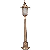 E27, traditioneller Stil, 1,7 m, Schwarz, 1 Licht, Weg, Ip54, wasserdicht, für den Außenbereich, Gartenlaterne, Pfostenleuchte, Glassäulenlampe, LED-Licht, E27, Dekoration, Straßenlaterne, Rasen, Vill