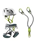 Edelrid Klettersteigset Kit mit Klettergurt Skye und Cable Kit sowie Kletterhelm Zodiac, Größe:S-M