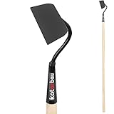 KOTARBAU® Gartenhacke 50 x 180 mm Hacke Trapezform mit Stiel aus Holz 120 cm Beethacke Pflanzhacke Unkrauthacke Gartenwerkzeug zum Lockern Umpflanzen Jäten Gartenpflege