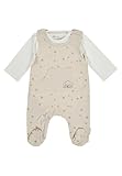 Sterntaler Strampler Set Lucky – 2-teilig – Baby Strampler aus Jersey mit Hund Lucky Stickerei und Langarmbody – bequemer Jungen Zweiteiler ab Geburt - Druckknöpfe im Schritt – Natur – Größe 62