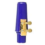 Alto -Saxophon -Mundstücksstück Premium Metall Kunststoff Cork SAX Cover Ligature Reed -Instrument -Zubehör Ersatz für Alt Sax Player Musikliebhaber (Violett)