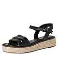 Tamaris Damen Plateausandalen, Frauen Sandaletten,TOUCHit-Fußbett,offene Schuhe,Strandschuhe,Plateausandaletten,Dicke Sohle,Black,40 EU / 6.5 UK