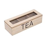Teebeutelbox aus Holz, Teebeutel-Organizer aus Holz, Behälterhalter aus Holz | 3 Fächer Teepackbox zur Aufbewahrung von Tee, Geld und anderen kleinen Gegenständen