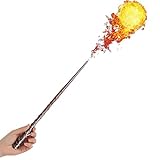 USMEI Zauberer Wand Zauberwizard Zauberstäbe mit Fireball Spray Effect Cosplay Wizard Zauberstäbe Magisches Geschenk für Geburtstagsfeier Kostümzubehör Accessoire