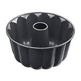 Original Kaiser La Forme Plus Gugelhupfform groß 24 cm, Kuchenform rund, extra hoher Rand, Emailleboden, antihaftbeschichtet, schwarz