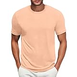 T Shirt Herren Sommer Rundhals Kurzarm T-Shirt Oversized Männer Tshirt Baumwolle Sportshirt Lose Basic Shirts Casual Oberteile Locker Freizeitshirts Streetwear Bequemes Tee Shirt(Complexion,3XL)