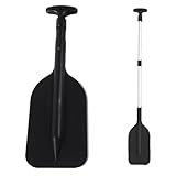 Paddel Aluminium Paddel Mit Teleskopfunktion Für Kinder Für Kanusport Kajakfahren Boot Ruderboot Schwarz/Rot/Gelb, 53.5-108.5cm