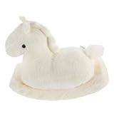 ABOOFAN Rocking Horse Pillow Kuscheltier Kopfkissen Plüsch-partybevorzugung Plüsch -tierpferd Plüschgefüllte Tiere Nettes Pferdplüsch Stofftier- Mini Pferd Plüsch Pp Baumwolle Weiß