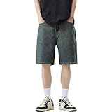 BOTCAM Herren Shorts Sommer Jeans Shorts Oversize Baggy Jeanshose Kurz | Chinohose Cowboy Baggyjeans mit Taschen Casualhose Sportlich Herrenshorts Relaxed Fit M/L/XL/2XL/3XL/4XL