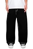 VICTORIOUS Herren Essential Baggy Wide Denim Jeans, Ultra Baggy Black, 36W / 32L