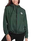 Migcaput Windbreaker Damen Leicht Regenjacke Wasserdicht Zip Regenmantel dünner Sportjacke Softshelljacke für Frauen DG S