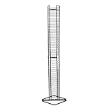 Atlantic Onyx Wire CD Tower – für 80 CDs in mattem schwarzem Stahl PN 1248