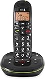 Doro PhoneEasy 105wr Seniorentelefon, Schnurloses DECT-Telefon mit Anrufbeantworter, große Tasten, lauter Rufton, Freisprechfunktion, großes Display,schwarz