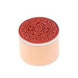 NUOBESTY Stempel in Quadratischer Form Wachsstift Wachsperlen Stempelset Für Schmuck Ausstechformen Briefmarken Aufkleber Wachssiegel-stempelset Runder Ausstecher Mini-datumsstempel Hölzern
