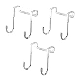 Garneck 3 Stück Edelstahl Türhaken S förmige Haken zum Einhängen Robuste Kratzfeste Schrankhaken für Kleider Taschen Vielseitig für Zuhause und Schlafzimmer