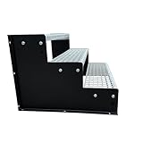 3 Stufen Standtreppe Modell 2 schwarz 18 cm Stufenhöhe 60 cm Breite 54 cm Höhe ohne Geländer