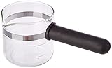 Anakel Home Glaskanne Espressokanne Kaffeemaschine mit langem Kunststoffgriff | 8,5 cm hoch und 8,6 cm Durchmesser | Kaffeekanne für 4–6