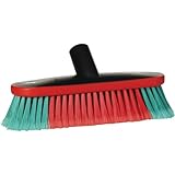 Vikan - Transport Waschbürste - Mit Wasserführung - Gummistoßkante - Oval - Weiche Borsten - 270 mm - Schwarz