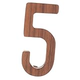 Didiseaon Übergroße Hausnummer aus Schwarzem Walnussholz Magnetisch Haftend Klare Lesbare Zahlen Wetterfest Einfache Montage Modernes Design für Außenbereiche und Hauseingänge