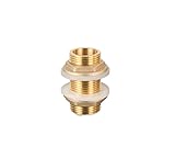 BCOMFY 1PC 1/2 '1/4' Messing Wasser Tank Anschluss Silikon Dichtung Kupfer Rohr Aquarium Kupplung Joint Garten Bewässerung Rohr Schlauch Adapter(15)