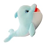 Delfinspielzeug | Plüschtiere Delfin Spielzeug Kissen | Weiches Kissen für den Körper eines schlafenden Tieres, Kuschelkissen in Delfinform, Plüsch, 35,6 cm
