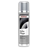 SONAX ReifenPfleger (400 ml) reinigt verschmutzte Autoreifen und bringt die satte Farbe und den ursprünglichen Tiefenglanz zurück | Art-Nr. 04353000
