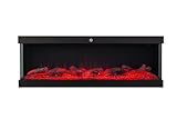 El Fuego® „Nizza“ 3D Wandkamin | 107 cm | 9 Verschiedene LED-Farbmodi |Fernbedienung und APP-Steuerung | Audio-Knistereffekt | Dimmer und Timer | inkl. Montage-Set | Elektrokamin Kaminofen