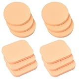 vaolmlop 12 Packungen Gesichtsschwämme, Make-Up-Schwamm,Erwachsene,Unisex, Schaumstoffschwämme,Für Flüssige Grundierung Foundation Puder Kosmetik Applikatoren(Hautfarbe)