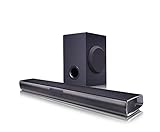 LG SQC1 Soundbar mit 160 W Leistung und 2,1 Kanälen, Dolby-Digital-Surround-Sound mit starkem Bass, Bluetooth, USB, optischer Eingang, komplettiert Ihren Fernseher