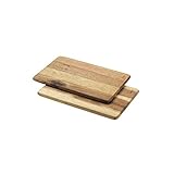 Metaltex Vesperbrett 2er Set – Akazienholz, FSC-zertifiziert, 23 x 15 cm, Holz