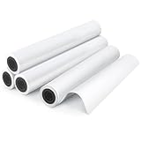 Plotterpapier 36x150, Breitformat-Papierrollen, 4 Rollen, CAD Inkjet-Rollen 9 kg Bond, Goefun Bond Papierrollen 5,1 cm Kern für CAD-Druck auf Breitformatdruckern