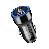 Auto-Ladegerät 60W superschnelles Ladevorgang, Auto-Ladegerät-Adapter, Fahrzeug-Schnellladungsadapter, Mehrzweckdesign, kompakt und raumsparend, 5,6x2,6 cm, für alle Arten von Fahrzeugen