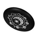 HOLIDYOYO religiöser Opferschmuck modern elegant dekorativ Tablett Kernstück kerzenhalter Altar Teelichthalter Runde Dekorationsplatte Leuchterplatte zarte Platte Rostfreier Stahl Black