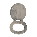 SINOBATH WC Sitz mit Absenkautomatik, viele schöne WC Sitze zur Auswahl, hochwertige und stabile Qualität aus Holz (Altes holz)