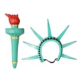 Halloween-Göttin-Stirnband – Kopfschmuck mit Fackel und Krone der Freiheitsstatue, elegantes Festival-Haar-Accessoire, leichter Kostüm-Kopfschmuck | Perfekt für Maskerade, Kostüme, Halloween-Events
