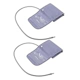 iplusmile 2 Stück Blutdruckmanschette Ersatzmanschette Oberarm Armmanschette für Blutdruckmessgerät Blutdruck oberes Band Ersatz-Armmanschette Blutdruckmessgerät-Gurt Oberarmband Vlies Grey