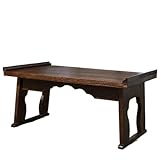 Tabletttisch, klappbar, rechteckig, 80 cm, Paulownia-Holz, traditionelles asiatisches Möbel, Wohnzimmer, Teetisch